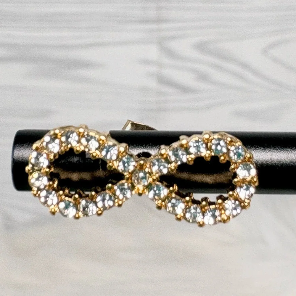 Gold Infinity‎ Stud Earrings